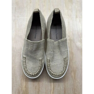 Donald Pliner Size 6 Textile Upper Slip On Shoe Rubber Sole